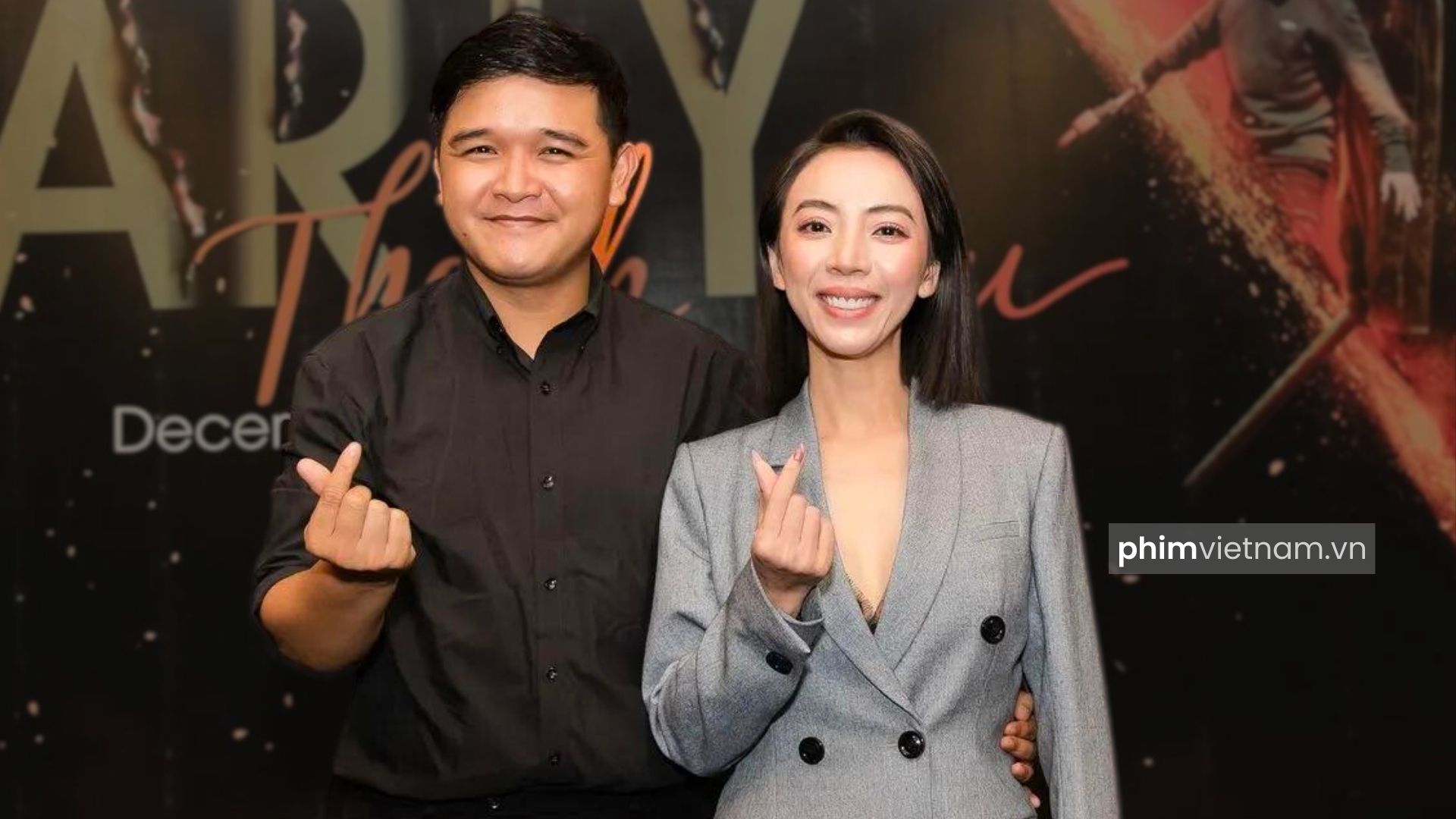 Diễn viên Thu Trang và đạo diễn Võ Thanh Hòa